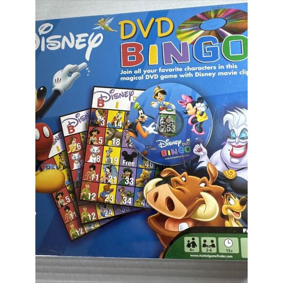Disney DVD Bingo TV Game For Ages 4+ w/ Carrying Case - NEW SEALED Vintage 2005 - Picture 3 of 7
